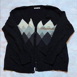 Old Navy Black and Gray Women's Cardigan